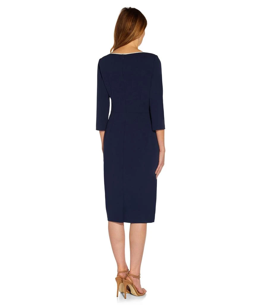 商品Adrianna Papell|Stretch Crepe Tie Front Dress with Contrast Tipping,价格¥1033,第2张图片详细描述