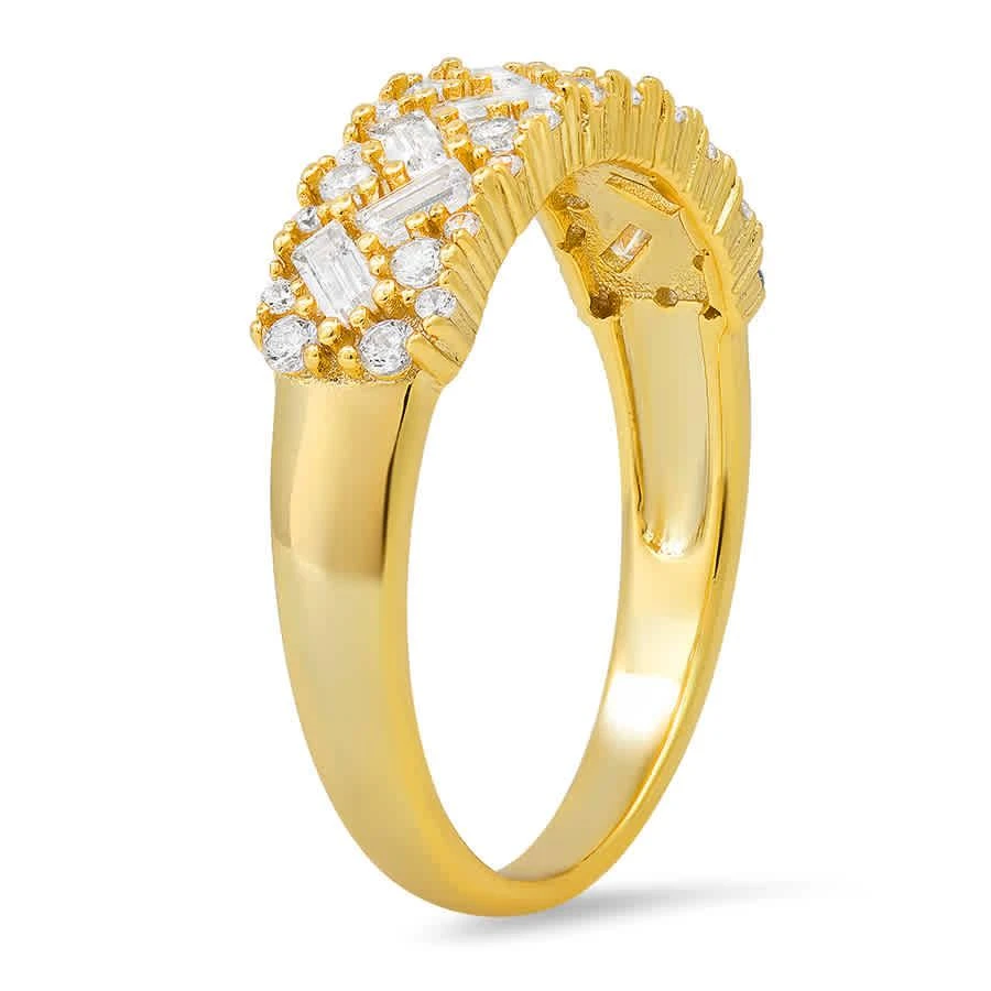 商品Kylie Harper|Gold Over Silver Baguette-cut Cubic Zirconia  CZ Ring,价格¥283,第2张图片详细描述