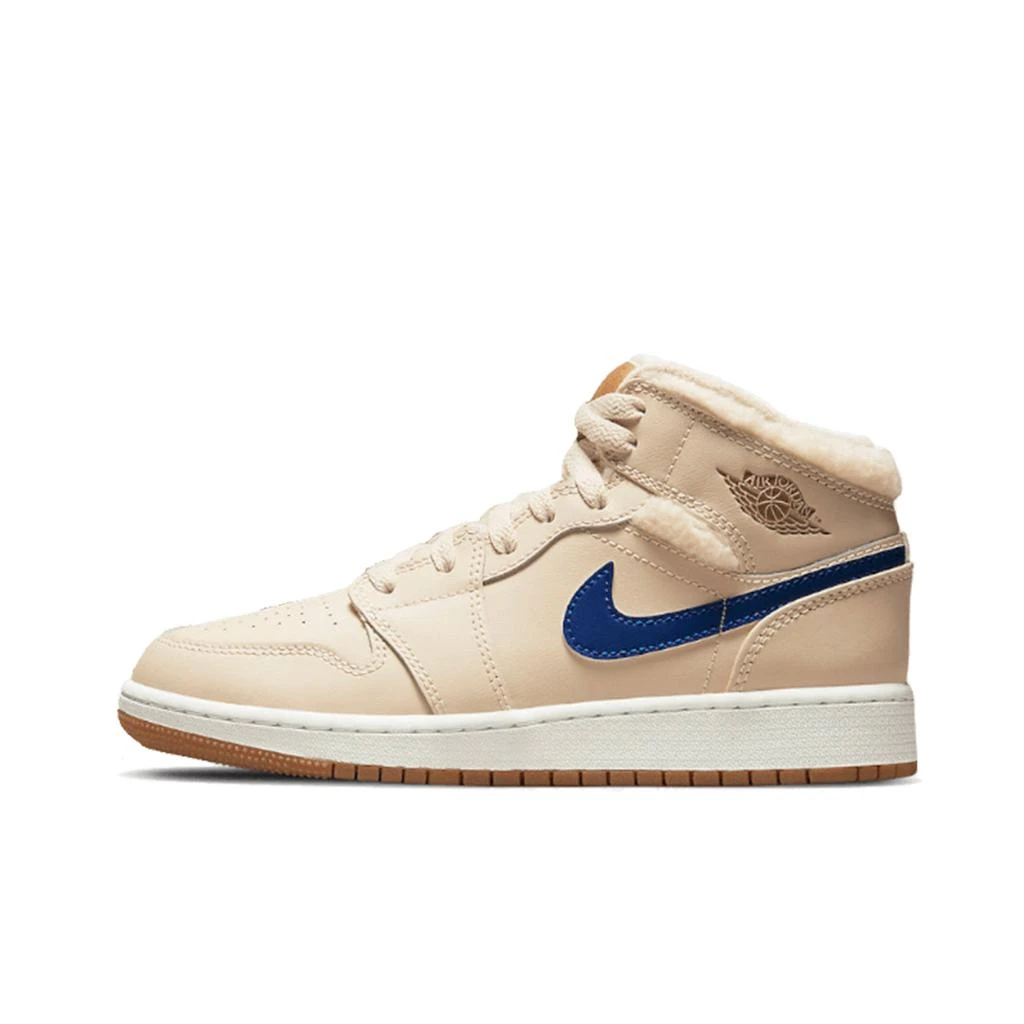 商品Jordan|Air Jordan 1 Mid Fleece Pearl White (GS),价格¥2026,第1张图片