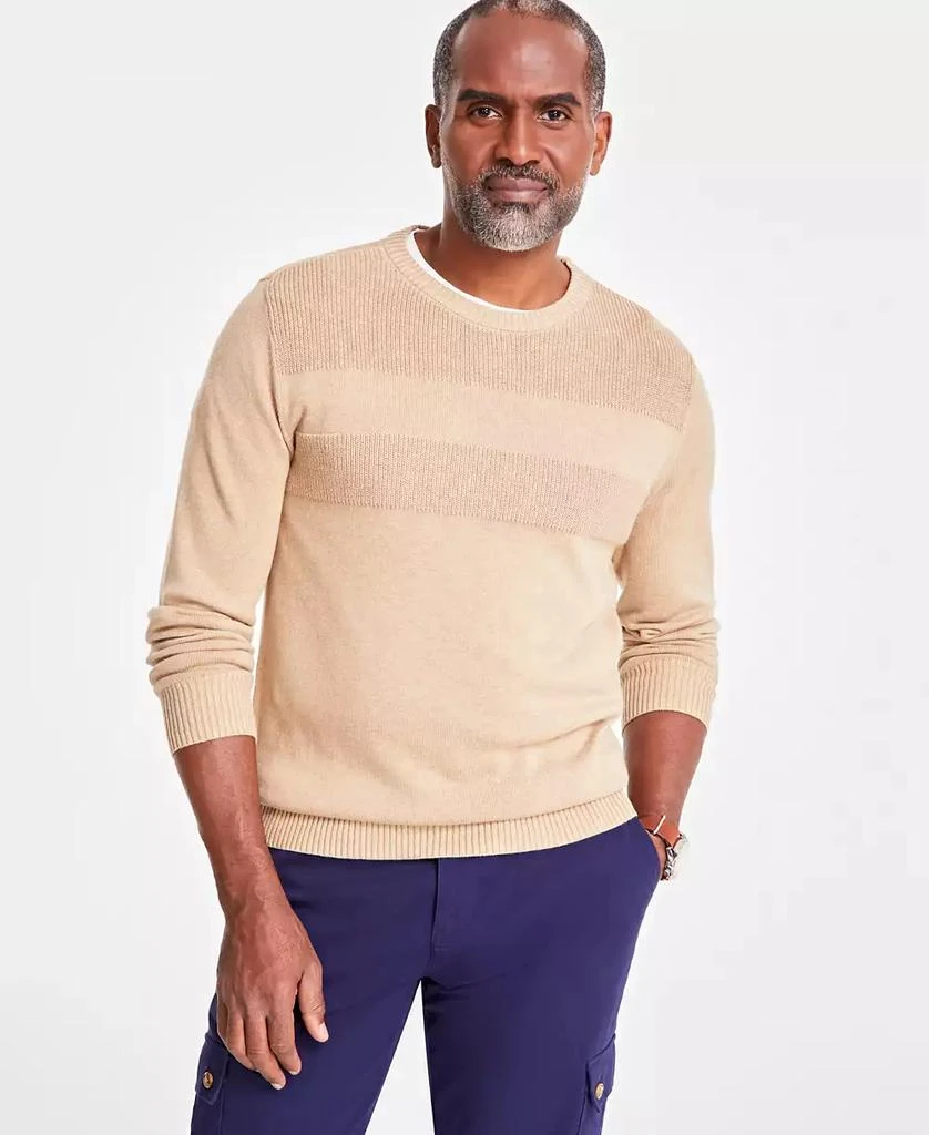 商品Club Room|Men's Textured Cotton Sweater, Created for Macy's,价格¥95,第3张图片详细描述