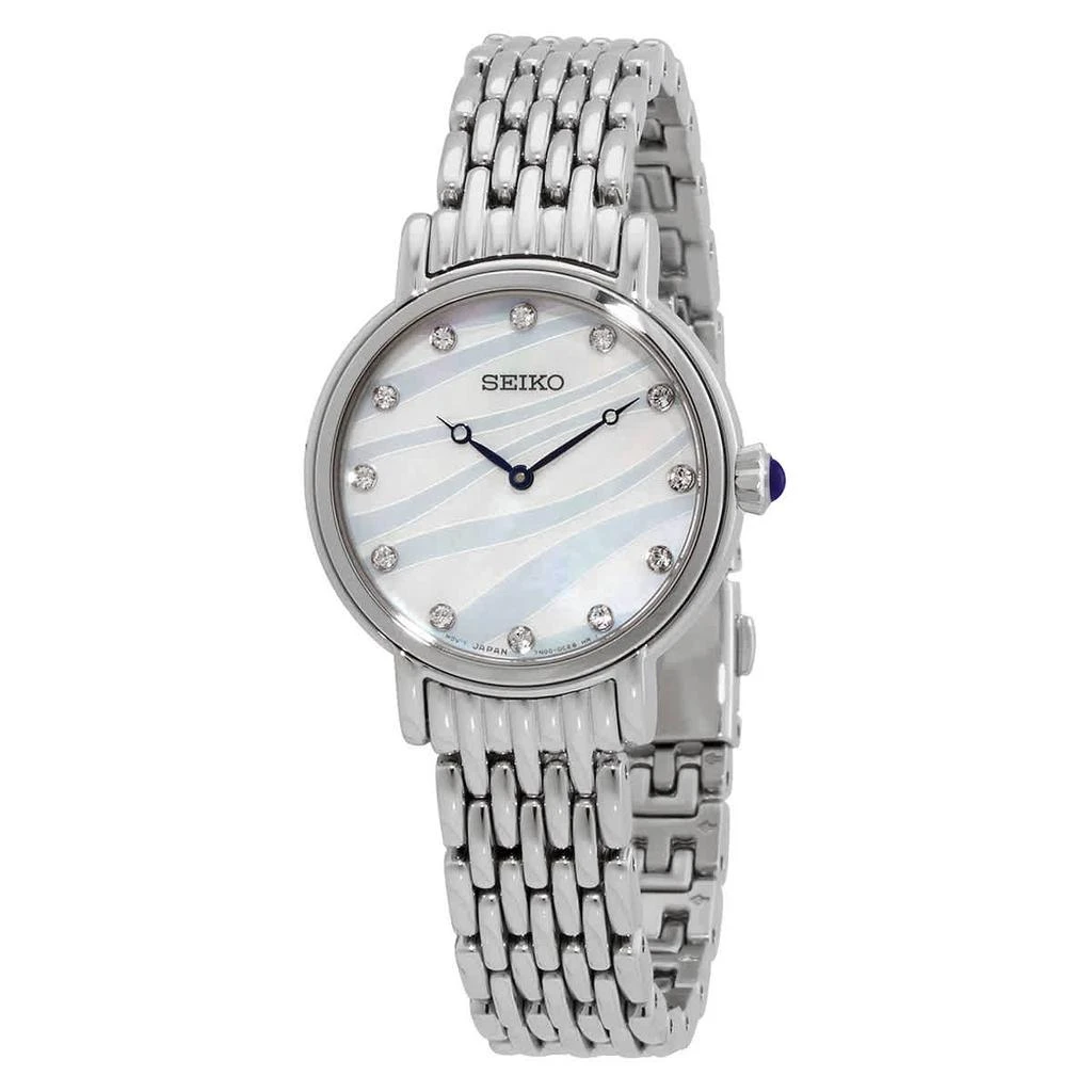 商品Seiko|Seiko Quartz Crystal Mother of Pearl Dial Ladies Watch SFQ807P1,价格¥969,第1张图片