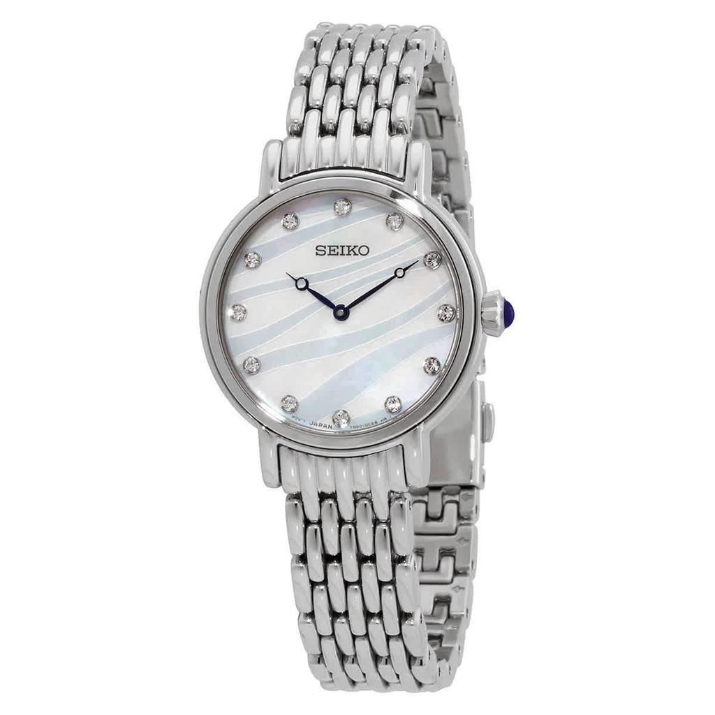 商品Seiko|Seiko Quartz Crystal Mother of Pearl Dial Ladies Watch SFQ807P1,价格¥968,第1张图片