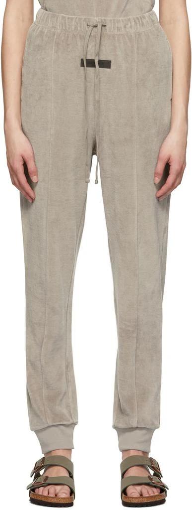 商品Essentials|Taupe Cotton Lounge Pants,价格¥314,第1张图片