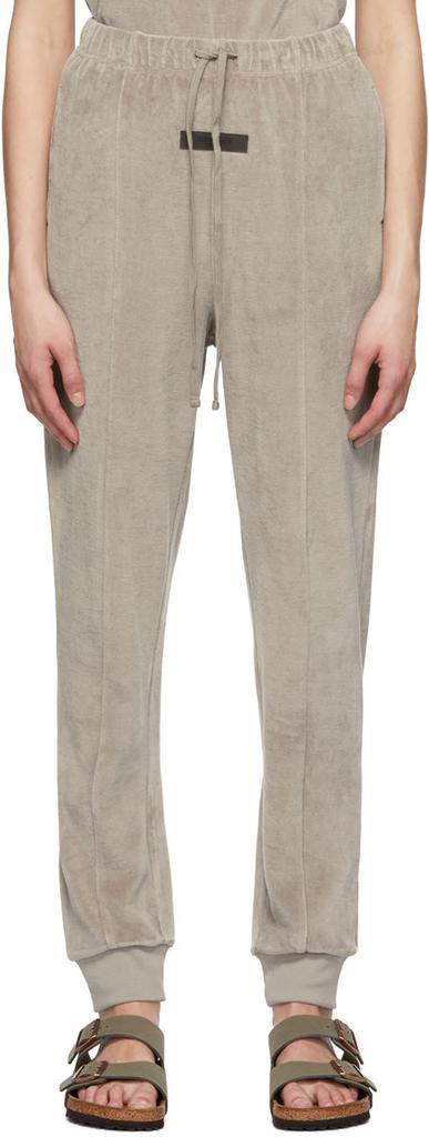 商品Essentials|Taupe Cotton Lounge Pants,价格¥663,第1张图片