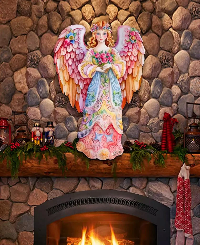 Floral Angel Christmas Door Decor Wooden Wall Decor G. DeBrekht 商品