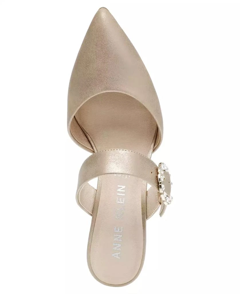 商品Anne Klein|Women's Riri-C Imitation Pearl Buckle Mules,价格¥245,第4张图片详细描述