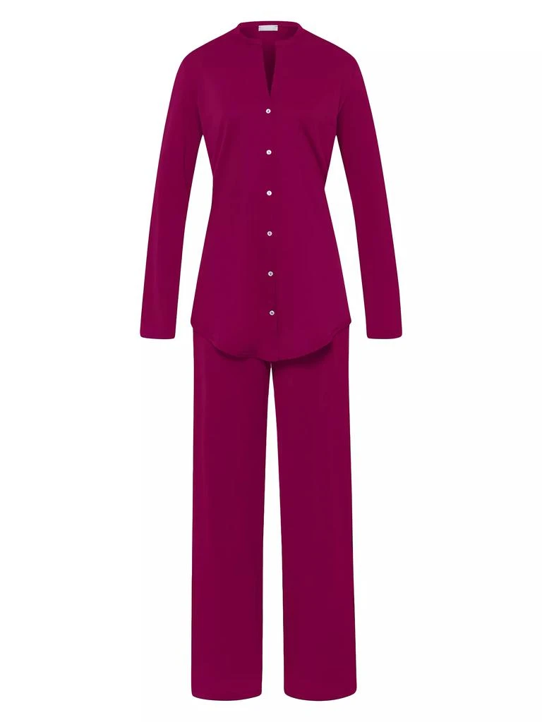 商品Hanro|2-Piece Button-Front Long Pajama Set,价格¥1458,第1张图片