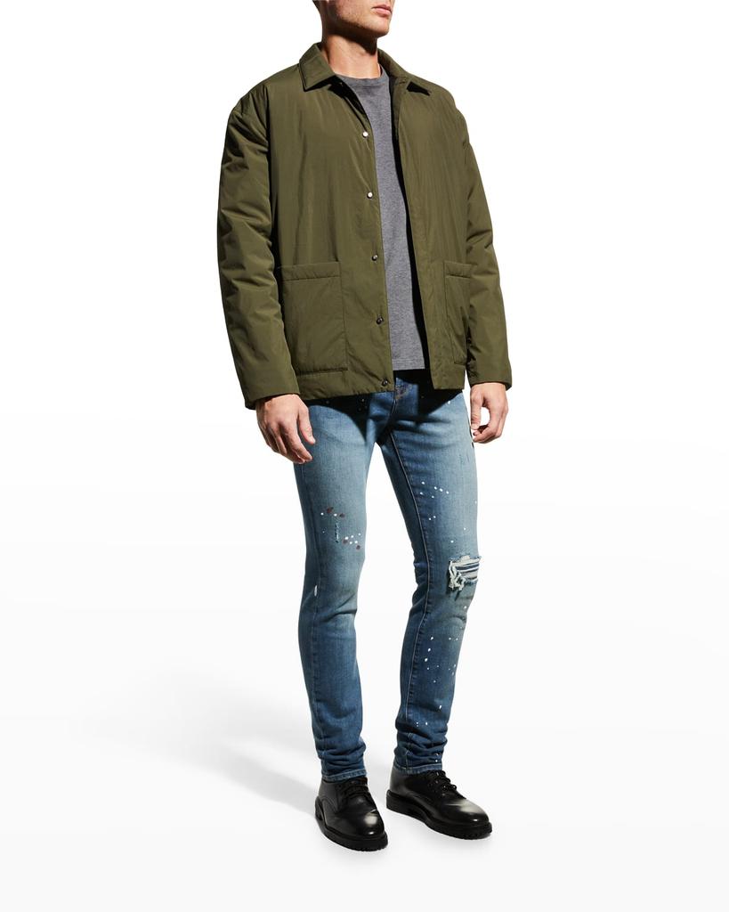 Men's Solid Nylon Workwear Jacket商品第3张图片规格展示