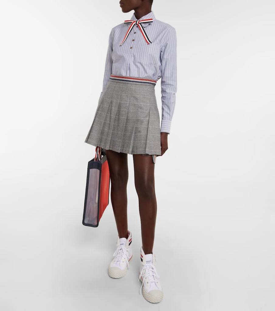 商品Thom Browne|Pleated flannel miniskirt,价格¥11687,第4张图片详细描述