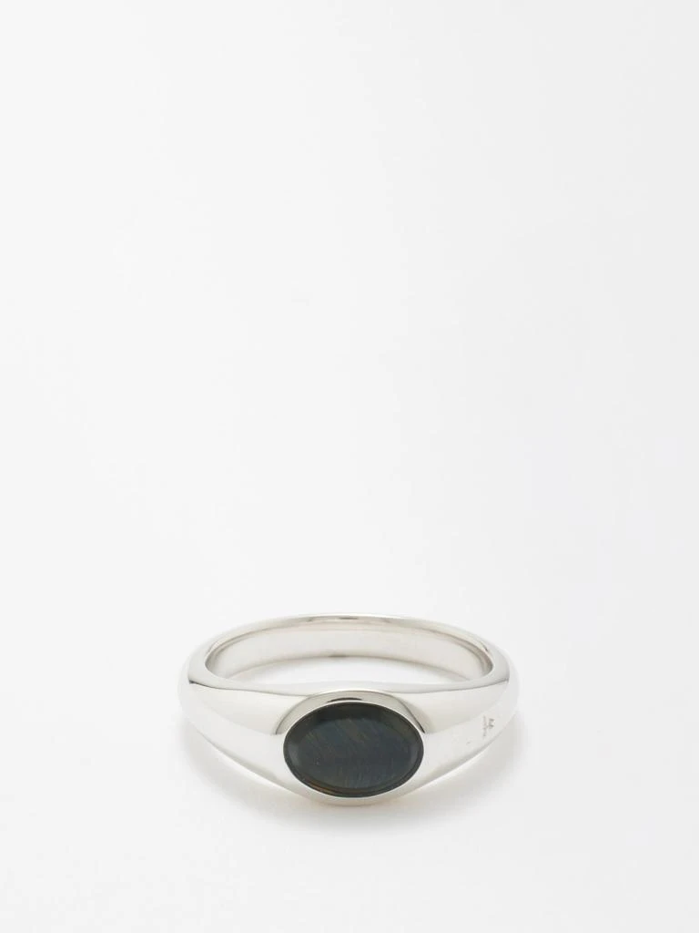 商品Tom Wood|Joe hawk's eye & sterling-silver ring,价格¥1452,第1张图片