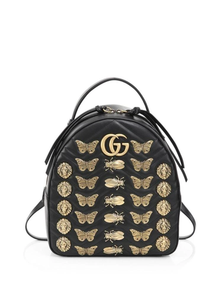 商品Gucci|Metal Mix GG Marmont Leather Backpack,价格¥18673,第1张图片