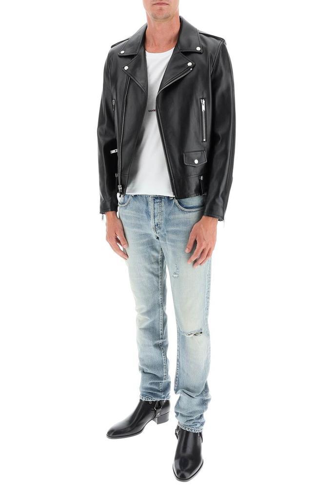 商品Yves Saint Laurent|BIKER LEATHER JACKET,价格¥24151,第4张图片详细描述