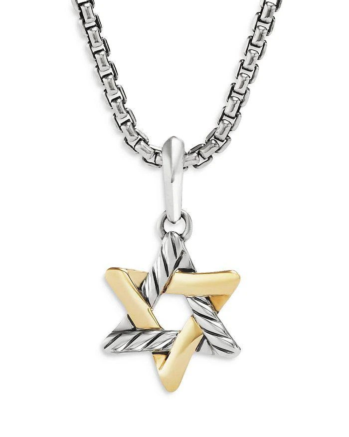 商品David Yurman|Men's 18K Yellow Gold & Sterling Silver Amulets Star of David Pendant,价格¥4837,第2张图片详细描述