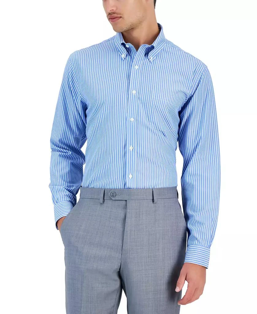 商品Brooks Brothers|Brooks Brothers Men's Regular Fit Non-Iron Thin Stripe Dress Shirt,价格¥686,第1张图片