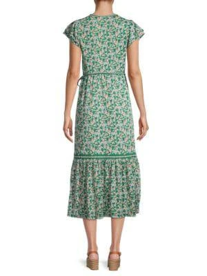 商品Max Studio|Floral-Print Tie-Waist Dress,价格¥226,第2张图片详细描述