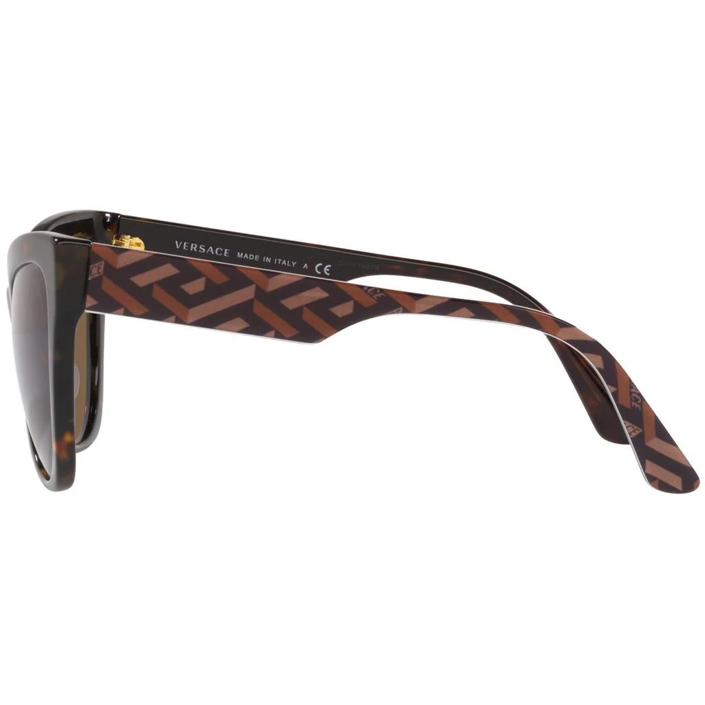 商品Versace|Versace Women's Sunglasses - Dark Brown Lens Cat Eye Acetate Frame | VE4417U 535973,价格¥688,第4张图片详细描述
