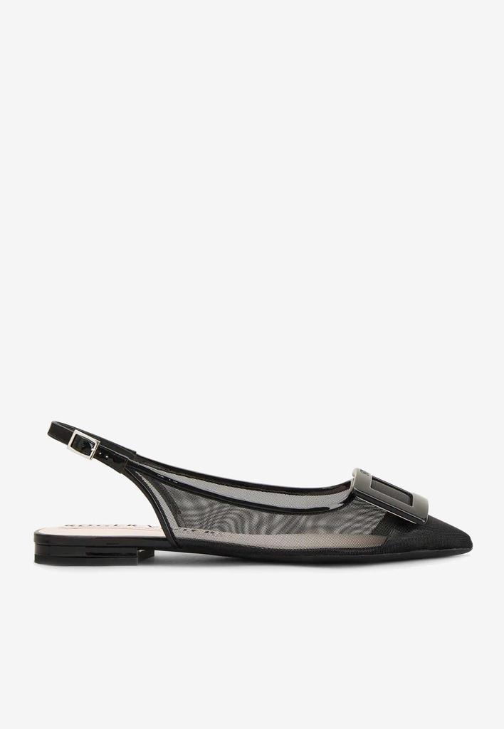 商品Roger Vivier|Gommettine Mesh Slingback Ballerinas,价格¥4191,第1张图片