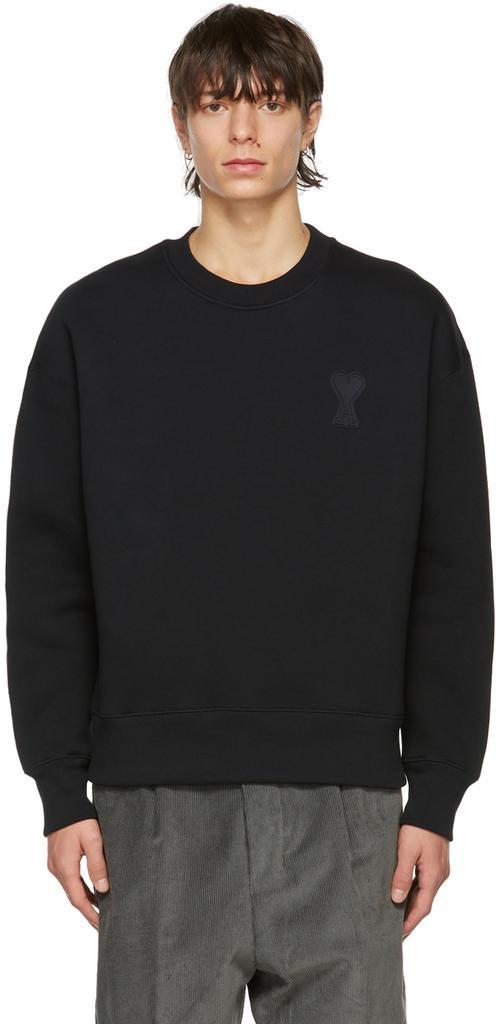 商品AMI|Black Cotton Oversize Sweatshirt,价格¥2708,第1张图片