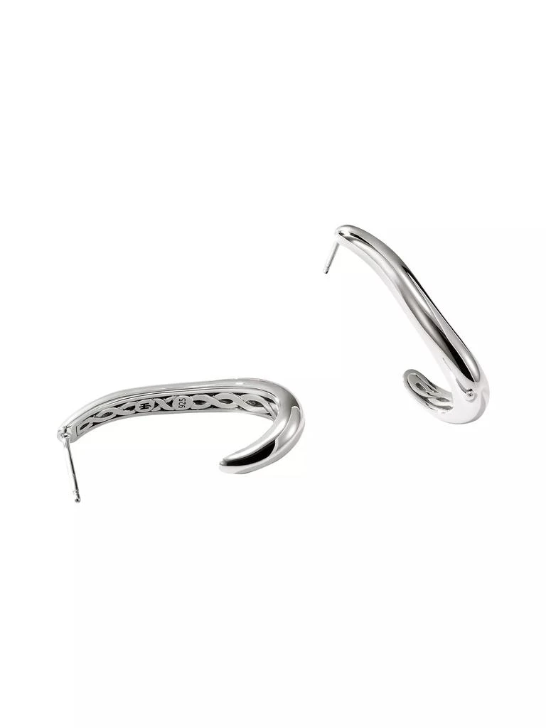 商品John Hardy|Surf Sterling Silver Medium Wavy Hoop Earrings,价格¥5433,第3张图片详细描述