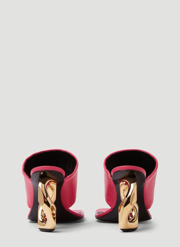 Chain High Heel Mules in Pink商品第4张图片规格展示