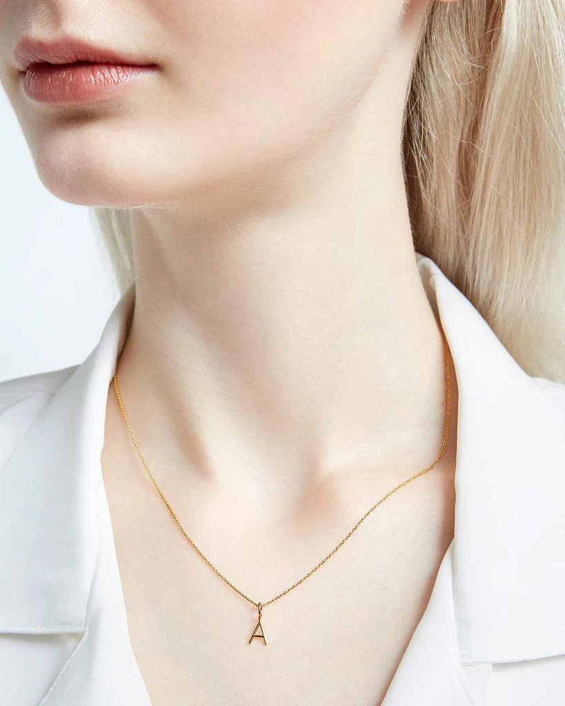 商品Sarah Chloe|Mini Amelia 14K Gold Initial Pendant Necklace,价格¥1892,第3张图片详细描述