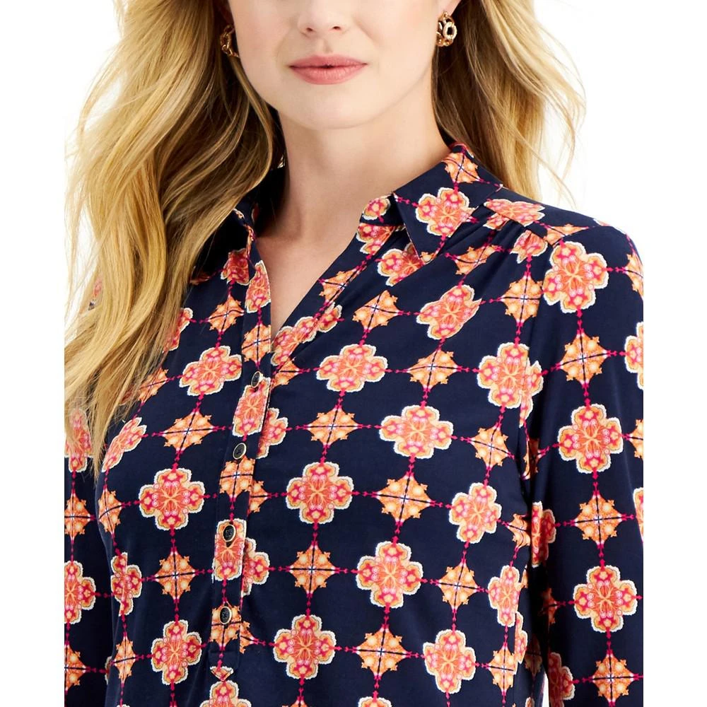 商品Charter Club|Petite Medallion Print Blouse, Created for Macy's,价格¥149,第3张图片详细描述