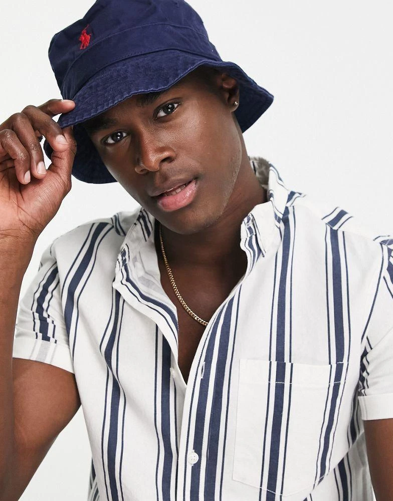 商品Ralph Lauren|Polo Ralph Lauren bucket hat with pony logo in navy,价格¥291,第1张图片