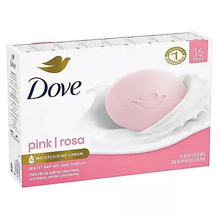 Dove Beauty Bar Soap, Pink, 3.75 oz., 16 ct. 商品