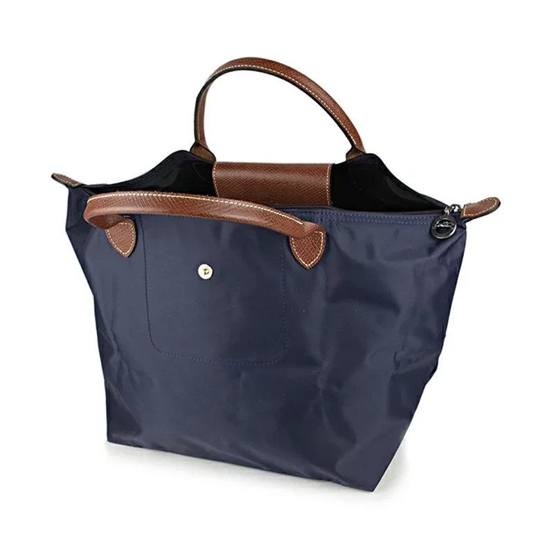 商品[国内直发] Longchamp|珑骧 LONGCHAMP 奢侈品 女士LE PLIAGE系列中号藏蓝色尼龙短柄可折叠手提包饺子包 1623 089 556,价格¥478,第3张图片详细描述