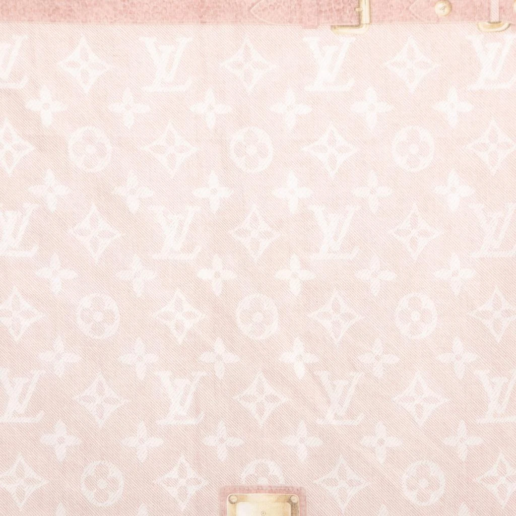 商品[二手商品] Louis Vuitton|Louis Vuitton Pink Monogram Trunk Print Cotton Scarf,价格¥1903,第2张图片详细描述