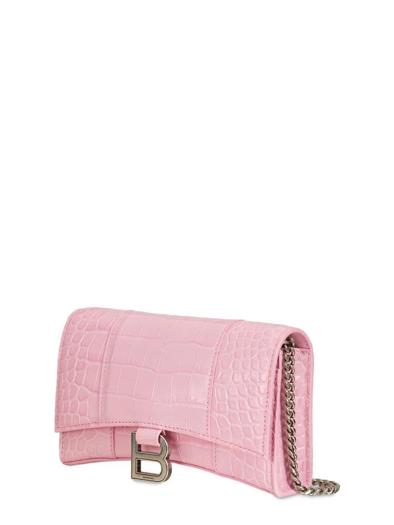 商品Balenciaga|Hourglass Embossed Leather Chain Wallet,价格¥9391,第3张图片详细描述