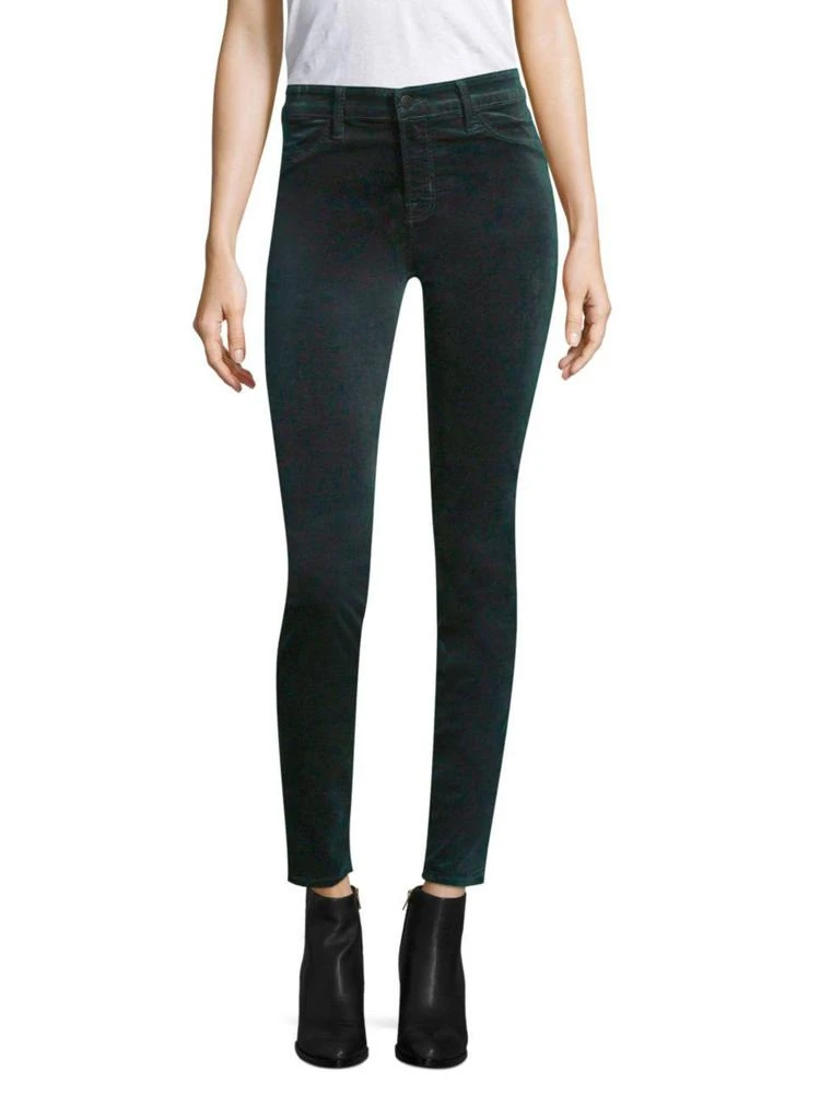 商品J Brand|Moorland Mid-Rise Velvet Pants,价格¥846,第1张图片