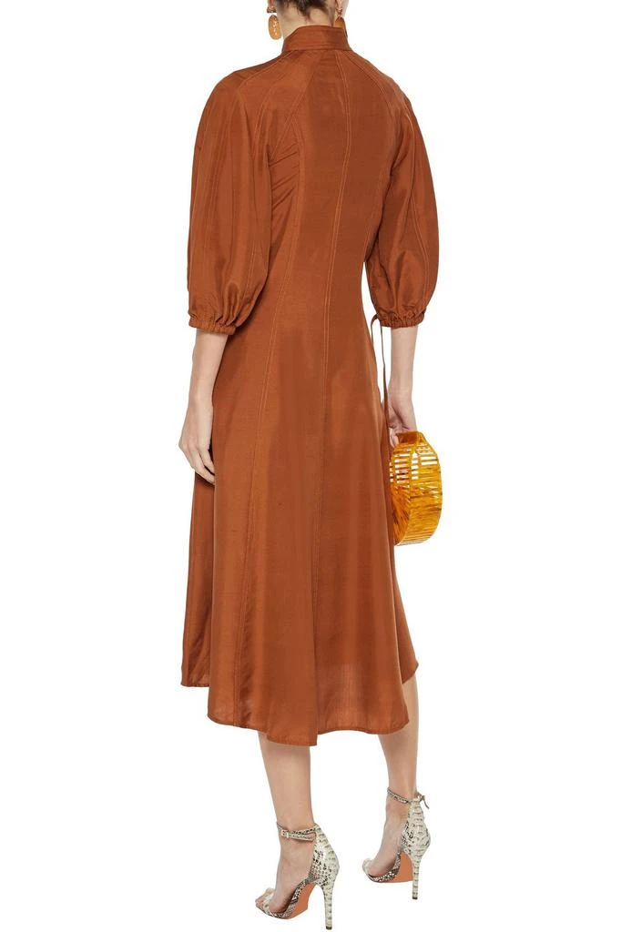 商品Zimmermann|Tempest lace-up silk-shantung midi dress,价格¥2085,第3张图片详细描述