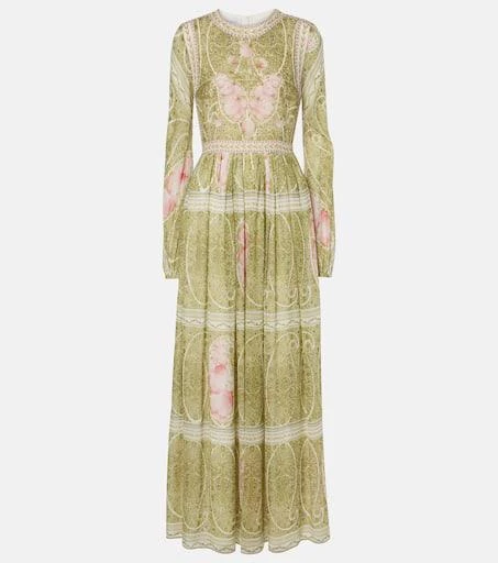 商品Giambattista Valli|花卉真丝乔其纱加长连衣裙,价格¥24605,第1张图片