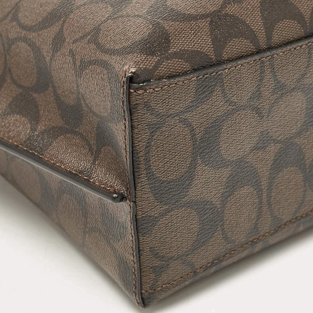 Coach Dark Brown/Black Signature Coated Canvas and Leather Molly 25 Tote 商品