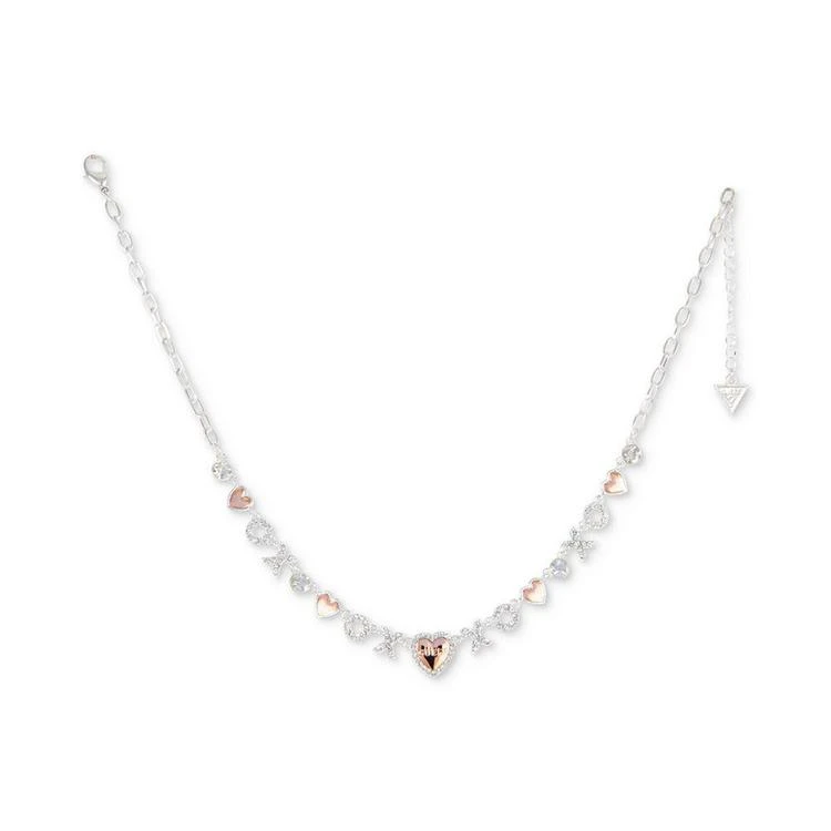 商品GUESS|Two-Tone Crystal, XO & Heart Necklace,价格¥169,第1张图片