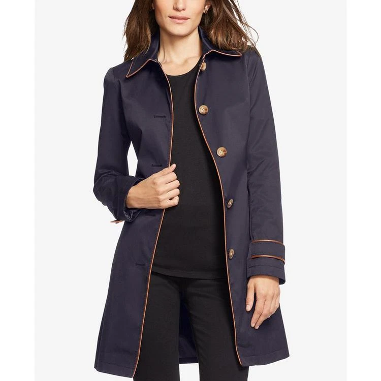 商品Ralph Lauren|Faux-Leather-Trim Trench Coat 风衣外套,价格¥1196,第1张图片详细描述