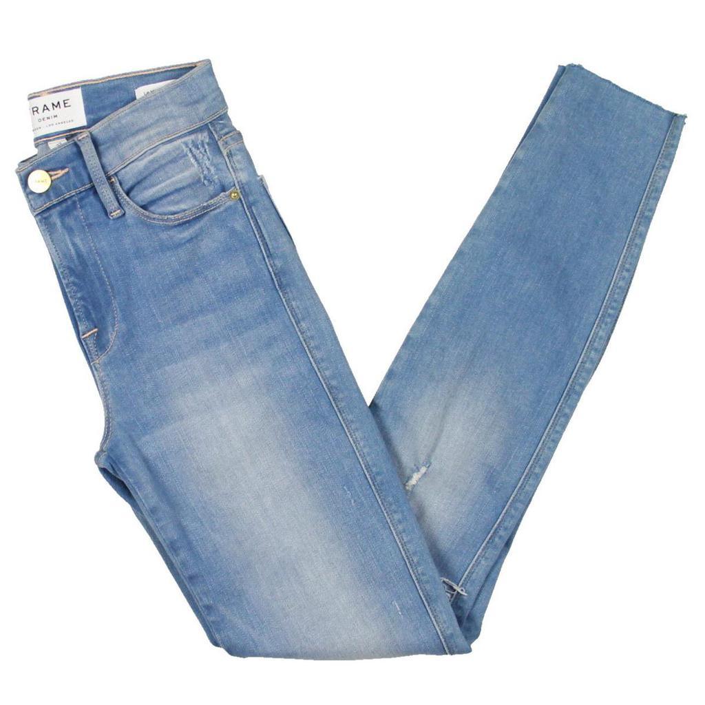 商品FRAME|Frame Denim Womens Destroyed Raw Hem Skinny Crop Jeans,价格¥135,第5张图片详细描述