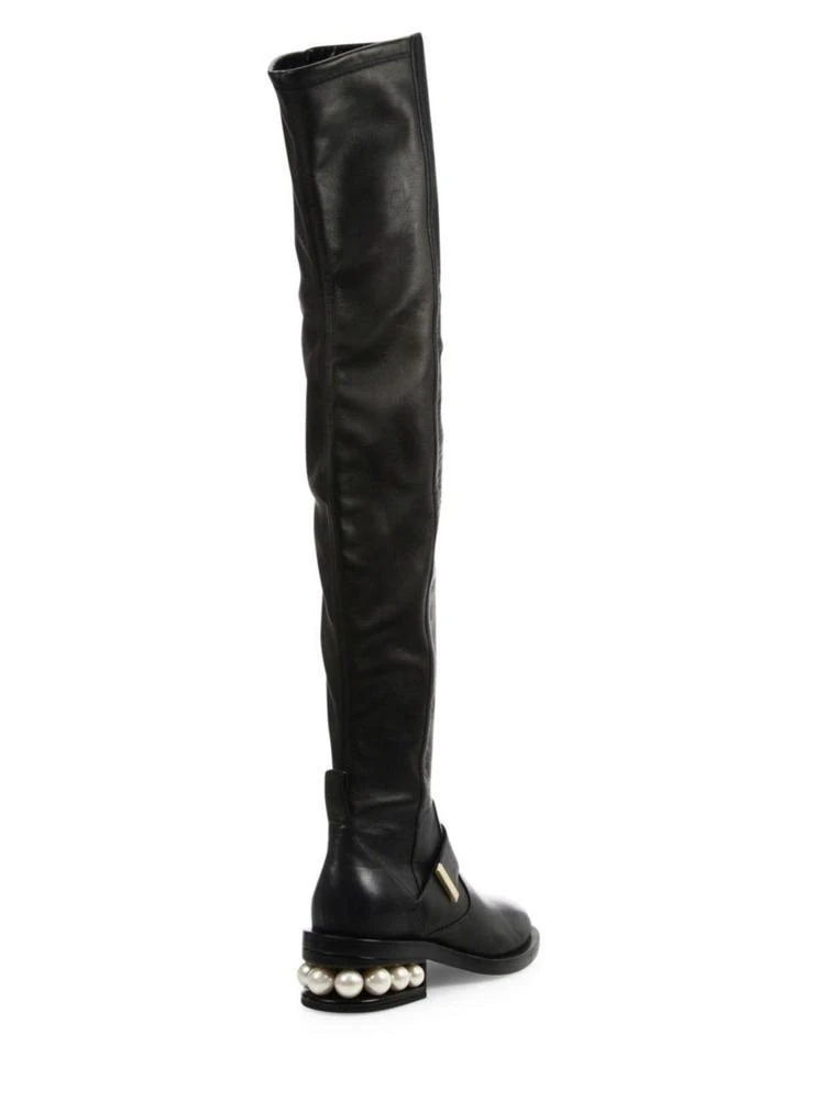 商品Nicholas Kirkwood|Casati Pearly Heel Velvet Over-The-Knee Boots,价格¥5079,第2张图片详细描述