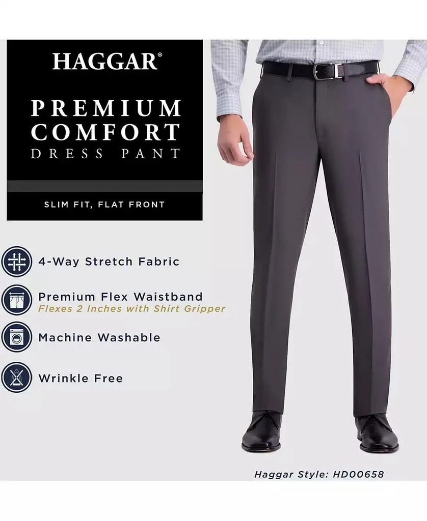 Men's Premium Comfort Slim-Fit Performance Stretch Flat-Front Dress Pants 商品