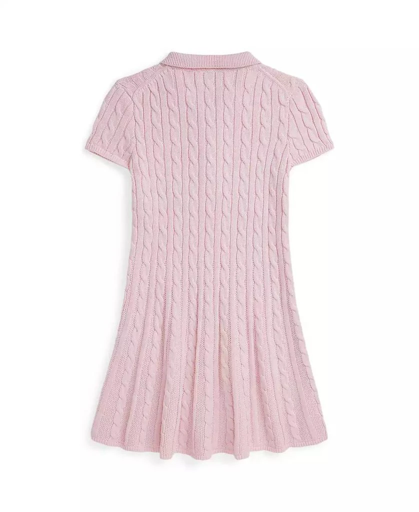 商品Ralph Lauren|Girls 7-16 Cable-Knit Cotton Polo Sweater Dress,价格¥705,第2张图片详细描述