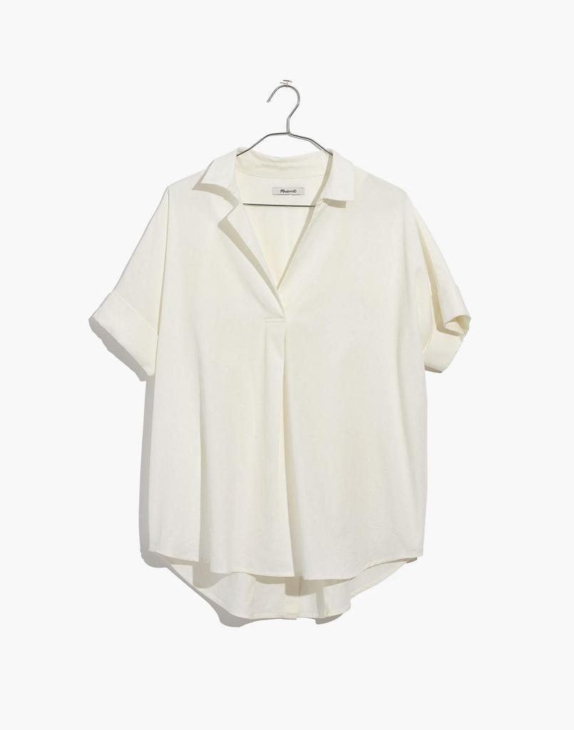 商品Madewell|Courier Button-Back Shirt in Pure White,价格¥479,第6张图片详细描述