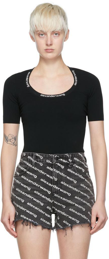 商品Alexander Wang|Black Viscose T-Shirt,价格¥2446,第1张图片