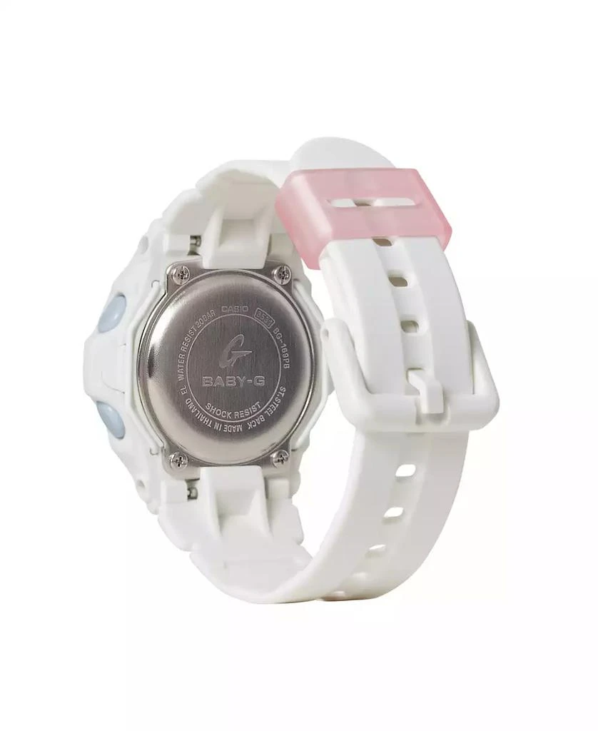 商品G-Shock|G-Shock Women's Digital White Resin Watch 42.6mm, BG169PB-7,价格¥666,第3张图片详细描述