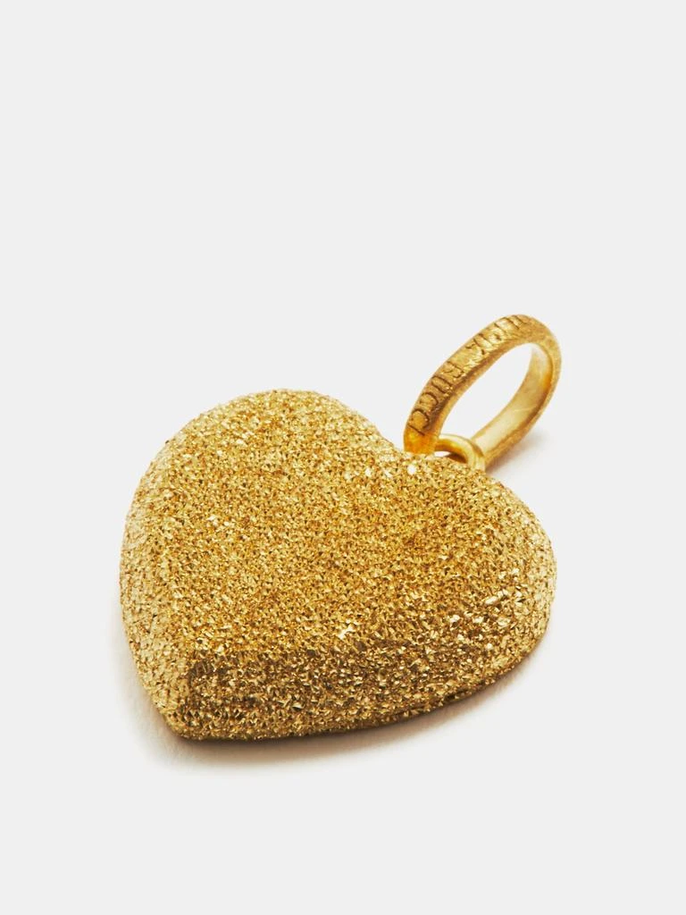 商品CAROLINA BUCCI|Florentine Finish Heart 18kt gold pendant,价格¥18896,第3张图片详细描述
