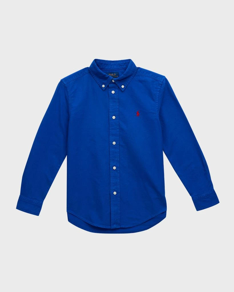 商品Ralph Lauren|Boy's Oxford Long-Sleeve Sport Shirt, Size 2-7,价格¥448,第1张图片