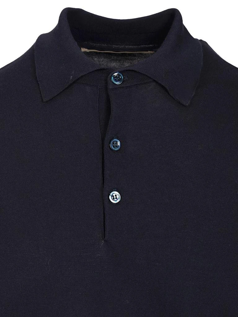 商品Original Vintage|Cotton Polo Shirt Blue,价格¥985,第3张图片详细描述