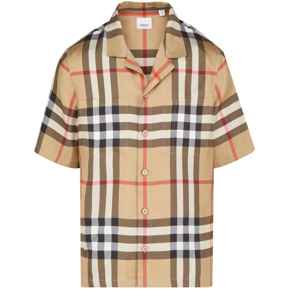 商品Burberry|格纹短袖衬衫,价格¥9864,第1张图片