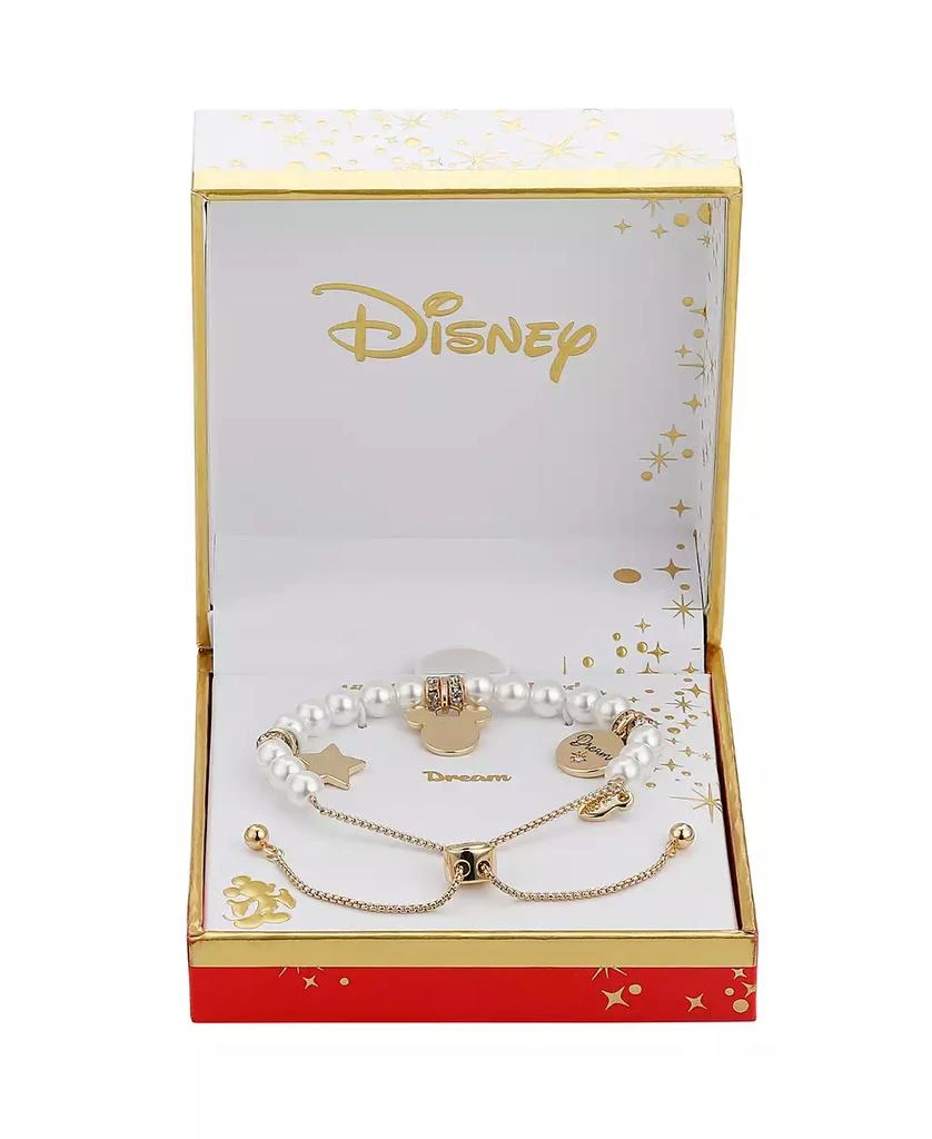 商品Disney|Crystal Mickey Mouse Charm Bolo Bracelet (0.06 ct. t.w.) in 14K Gold Flash Plated,价格¥375,第2张图片详细描述