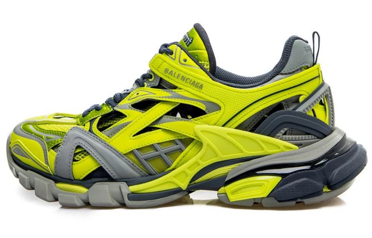 商品[国内直发] Balenciaga|巴黎世家 Track 2.0 网布 舒适 低帮 老爹鞋 男款 黄色,价格¥7958,第1张图片